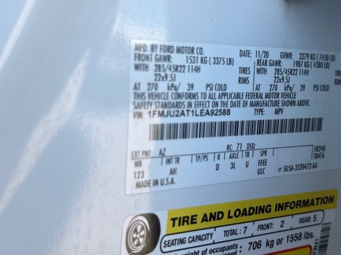 Used 2020 Ford Expedition Limited w/ Equipment Group 303A AWD/4WD image 12
