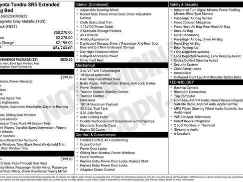 Used 2025 Toyota Tundra SR5 w/ SR5 Convenience Package AWD/4WD image 4