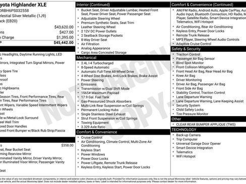 Used 2023 Toyota Highlander XLE AWD/4WD image 29