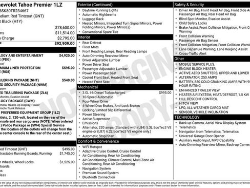 New 2026 Chevrolet Tahoe Premier AWD/4WD image 28