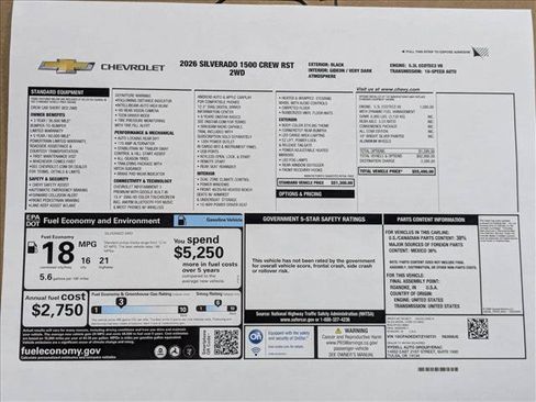 Used 2026 Chevrolet Silverado 1500 RST RWD image 26