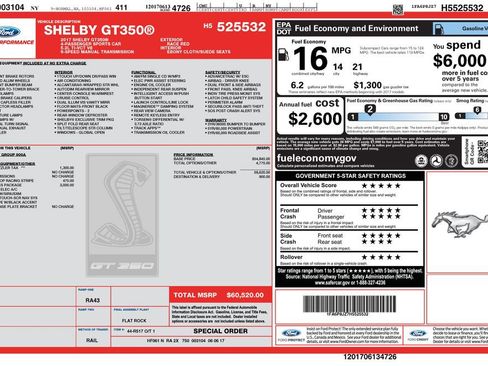 Used 2017 Ford Mustang Shelby GT350 w/ Electronics Package image 5