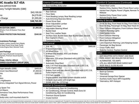Used 2023 GMC Acadia SLT w/ Elevation Edition AWD/4WD image 3