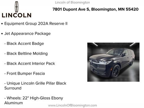 New 2025 Lincoln Navigator L Reserve w/ Jet Appearance Package image 5