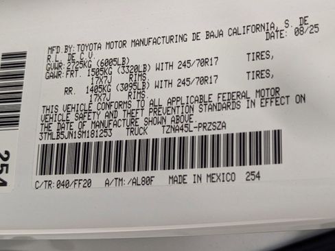 New 2025 Toyota Tacoma SR image 17