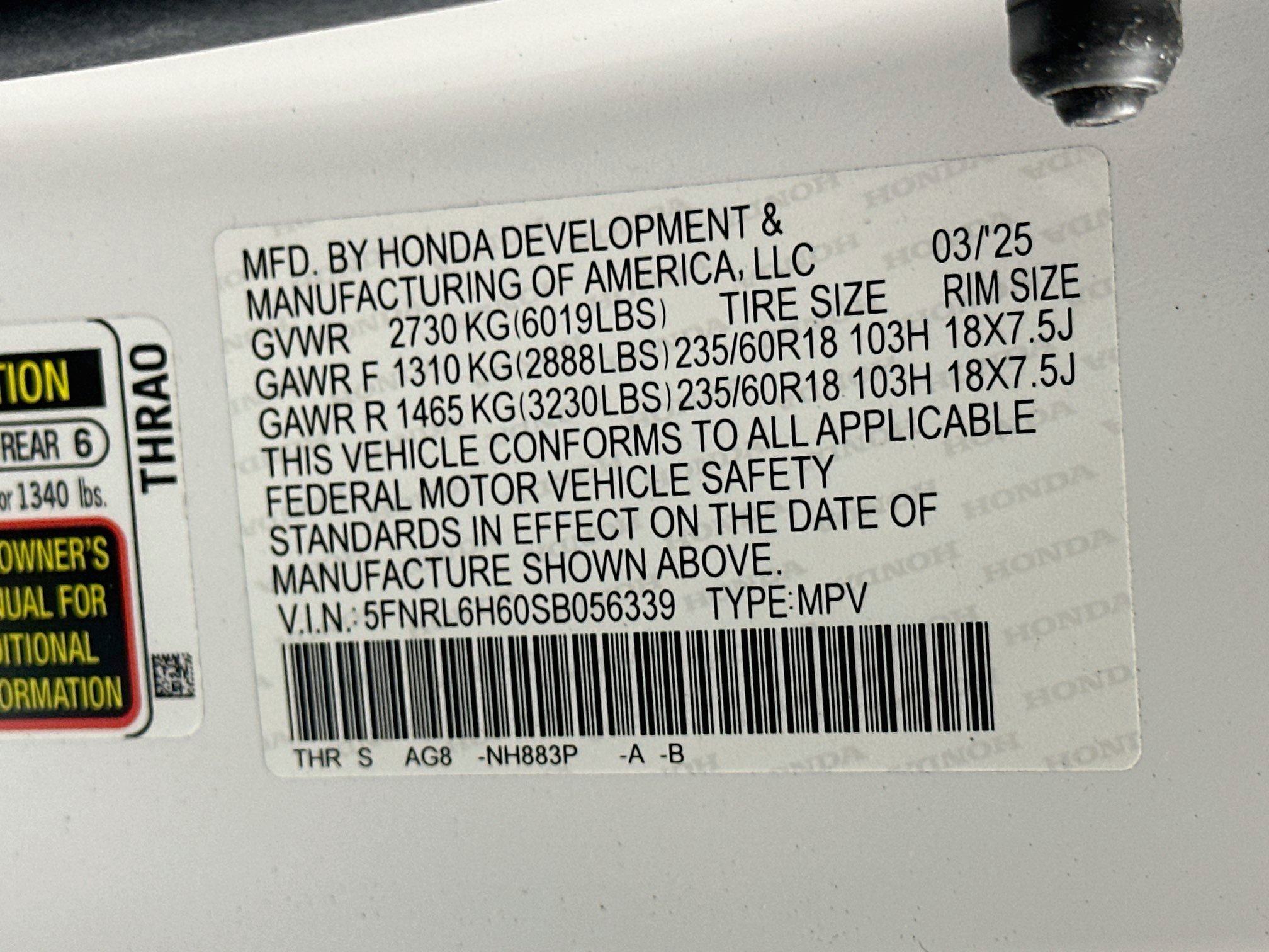 Used 2025 Honda Odyssey EX-L image 12