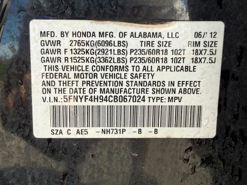 Used 2012 Honda Pilot Touring image 13