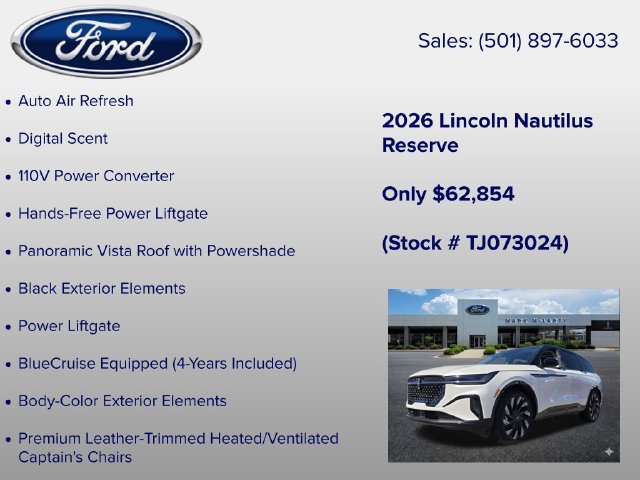 New 2026 Lincoln Nautilus Reserve w/ Jet Appearance Package AWD/4WD image 18