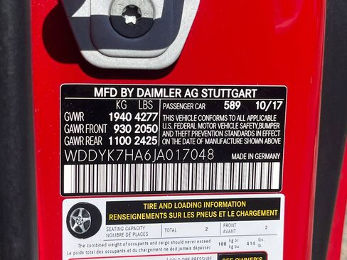 Certified 2018 Mercedes-Benz AMG GT Roadster image 8