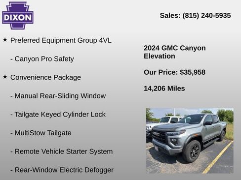 Used 2024 GMC Canyon Elevation w/ Elevation Premium Package AWD/4WD image 4