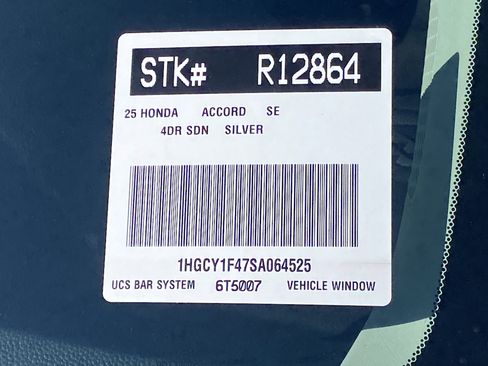 Certified 2025 Honda Accord SE image 31