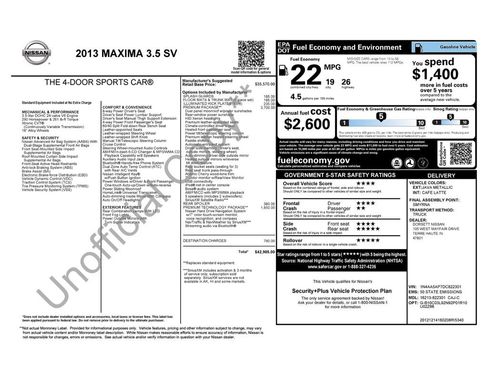 Used 2013 Nissan Maxima 3.5 SV w/ Premium Pkg image 32