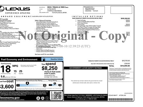 Used 2024 Lexus LC 500 500 image 16
