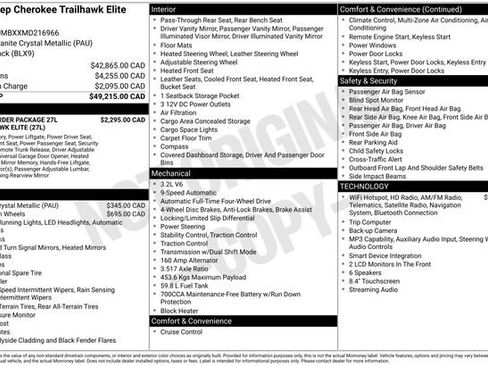 Used 2021 Jeep Cherokee Trailhawk AWD/4WD image 36