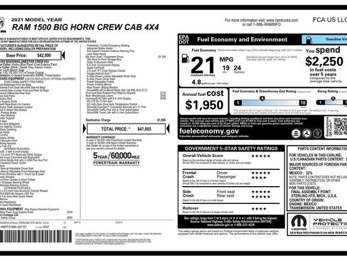 Used 2021 RAM 1500 Big Horn image 69