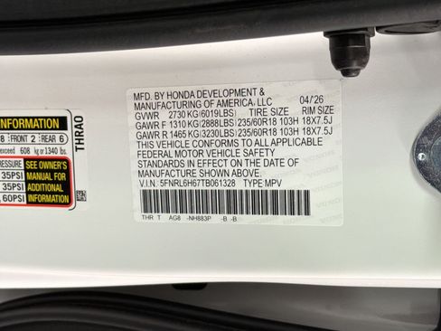 New 2026 Honda Odyssey EX-L image 21