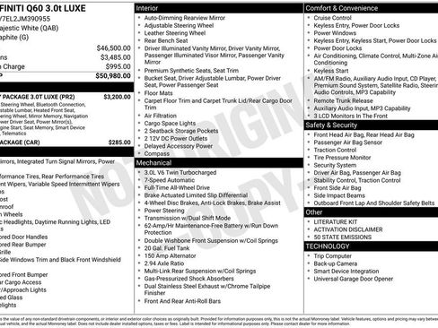 Used 2018 INFINITI Q60 3.0t Luxe w/ Sensory Package 3.0T Luxe image 7