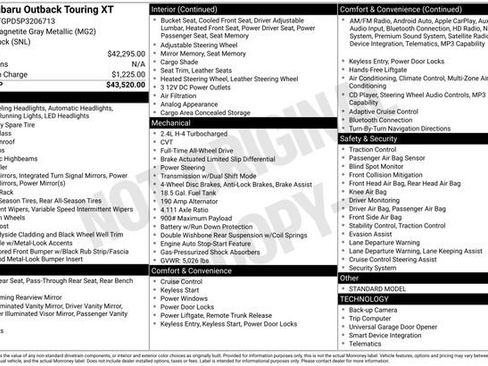 Used 2023 Subaru Outback Touring XT AWD/4WD image 4