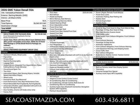 Used 2026 GMC Yukon Denali w/ Sun & Power Step Package AWD/4WD image 4