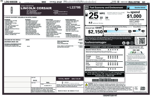 Used 2024 Lincoln Corsair FWD image 2