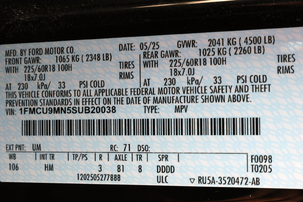 Used 2025 Ford Escape ST-Line AWD/4WD image 12