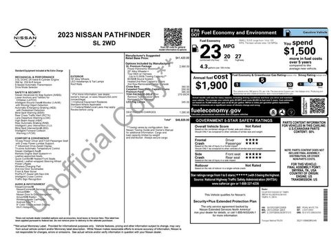 Used 2023 Nissan Pathfinder SL w/ SL Premium Package FWD image 3