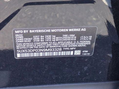 Used 2022 BMW X3 xDrive30i w/ Convenience Package AWD/4WD image 12