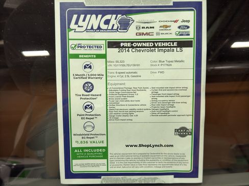 Used 2014 Chevrolet Impala LS w/ LS Convenience Package FWD image 33