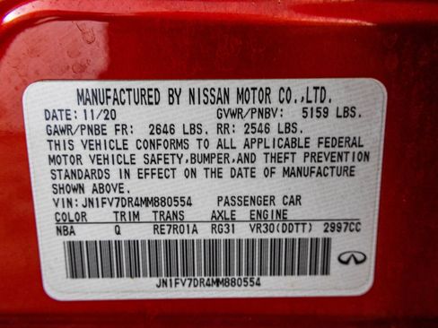 Used 2021 INFINITI Q50 Red Sport 400 w/ Proactive Package AWD/4WD image 57