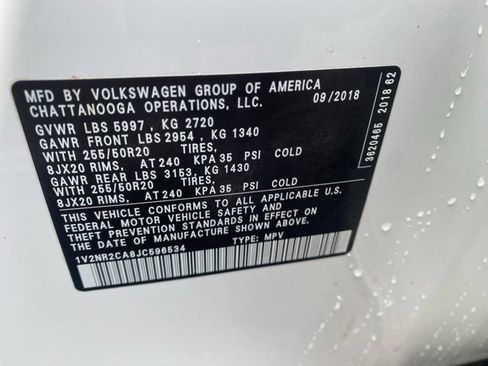 Used 2018 Volkswagen Atlas SEL Premium AWD/4WD image 7