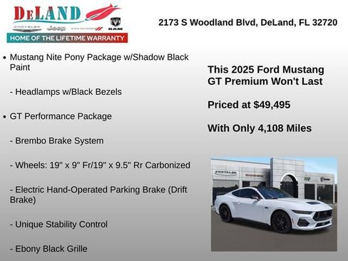 Used 2025 Ford Mustang GT Premium w/ GT Performance Package RWD image 12