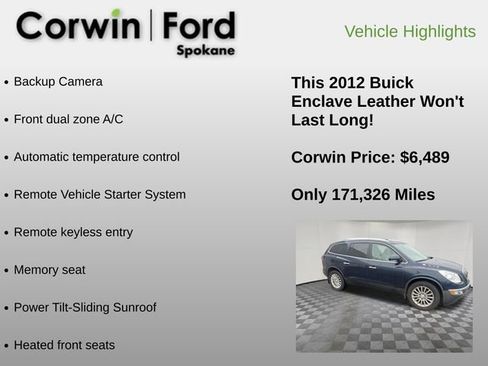 Used 2012 Buick Enclave Leather w/ Trailering Provision Package image 6