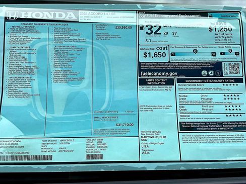 New 2025 Honda Accord SE image 19