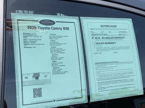 Used 2025 Toyota Camry XSE FWD image 38