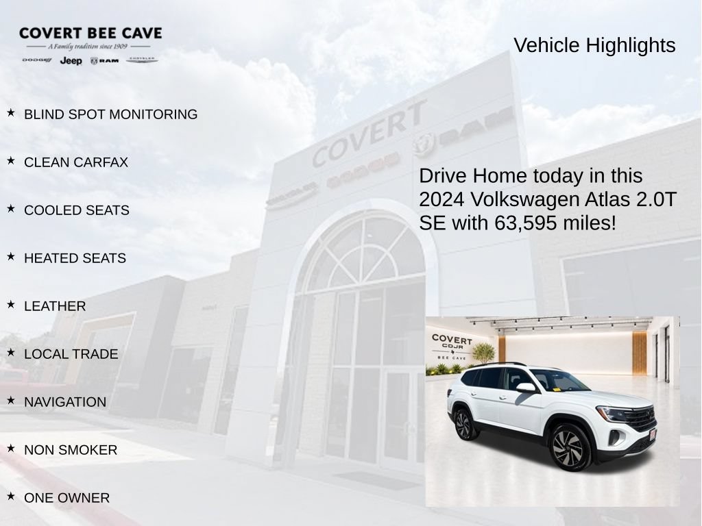 Used 2024 Volkswagen Atlas SE w/ Panoramic Sunroof Package FWD image 6