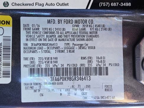 Used 2016 Ford Fusion Titanium FWD image 21