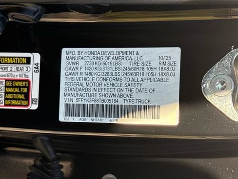 Certified 2026 Honda Ridgeline Black Edition image 38