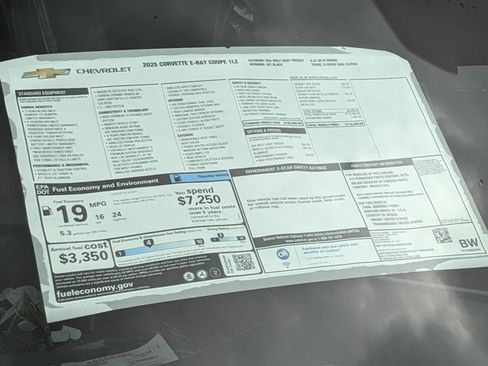 New 2025 Chevrolet Corvette E-Ray w/ ZER Performance Package image 18