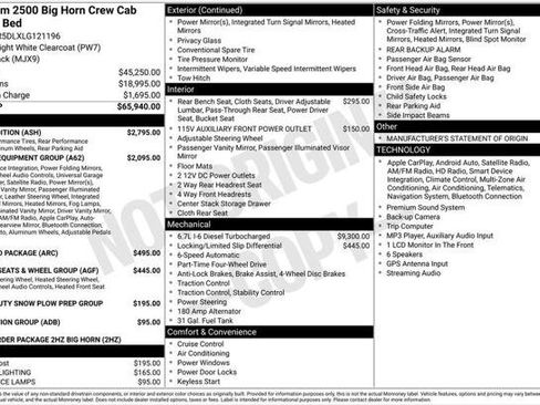 Certified 2020 RAM 2500 Big Horn w/ Night Edition AWD/4WD image 3