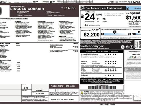 Used 2025 Lincoln Corsair AWD w/ Equipment Group 101A image 2