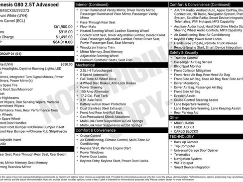 Used 2025 Genesis G80 2.5T Advanced image 35