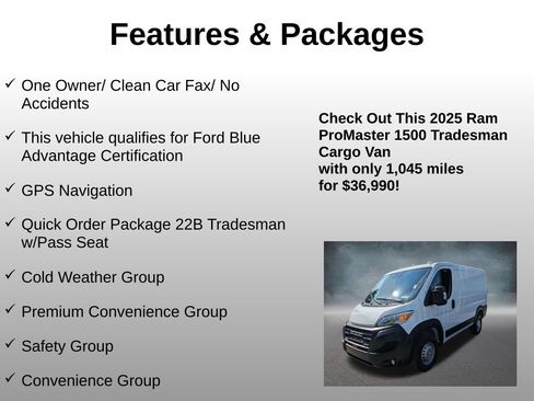 Used 2025 RAM ProMaster 1500 w/ Premium Convenience Group FWD image 4