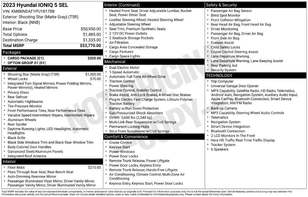 Used 2023 Hyundai Ioniq 5 SEL w/ Cargo Package AWD/4WD image 33