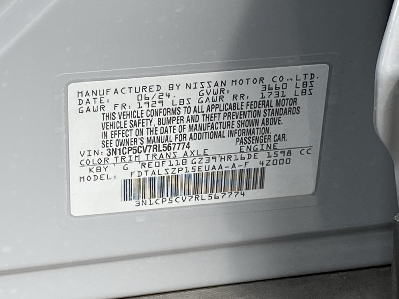 Certified 2024 Nissan Kicks SV w/ Exterior Package FWD image 12