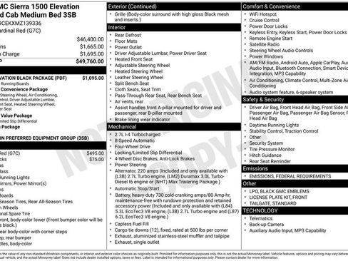 Used 2021 GMC Sierra 1500 Elevation w/ LPO, Elevation Black Package image 6