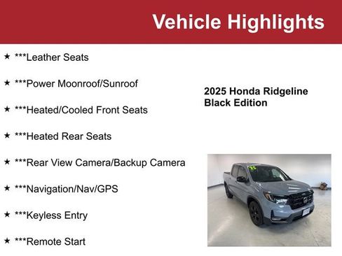 Used 2025 Honda Ridgeline Black Edition image 2