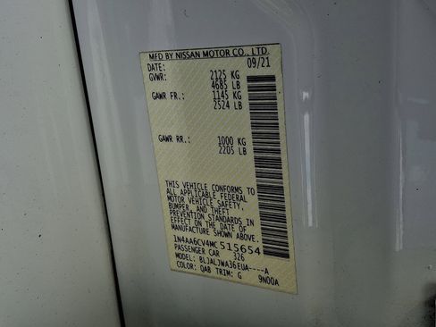 Used 2021 Nissan Maxima 3.5 SV w/ Floor Mat Group image 26