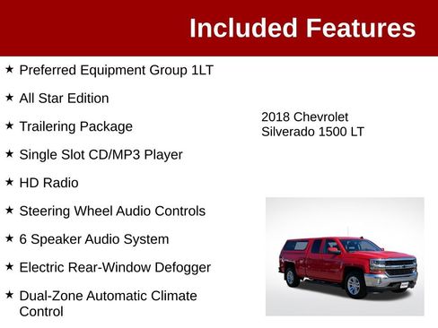 Used 2018 Chevrolet Silverado 1500 LT w/ All Star Edition AWD/4WD image 3