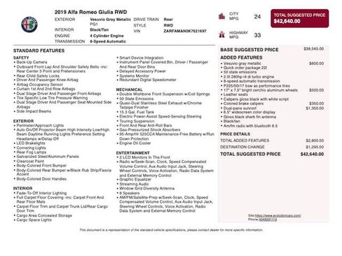 Used 2019 Alfa Romeo Giulia RWD image 4