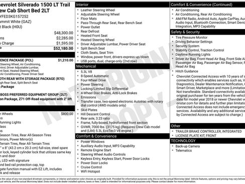 Used 2019 Chevrolet Silverado 1500 LT Trail Boss w/ Convenience Package AWD/4WD image 37